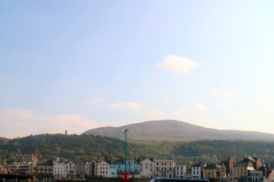 view of Albert's Tower Ramsey from the harbour
