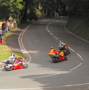 a race around the hairpin bend TT week 2004