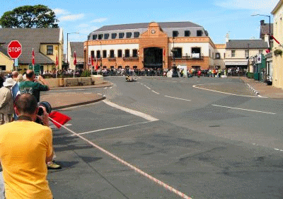 watching the sidecars at Parliament Square, Ramsey