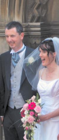 Jan and Matthew on their wedding day