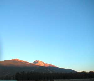Jasper mountain ranges in the sunset