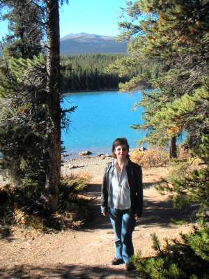 the turquoise colour of the lake was so beautiful