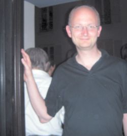 Joel welcomes his guests to his party