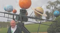 John, Leonardo da Vinci and the planets in the gardens at Amboise
