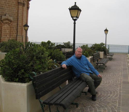 John at the Mellieha church, Malta