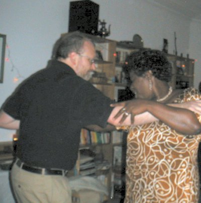 Doreen and John swirl around the room