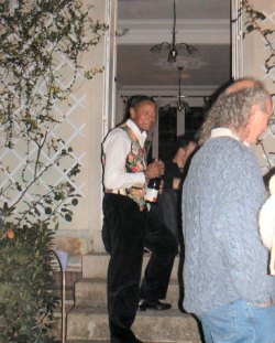 Jon clutching his champagne