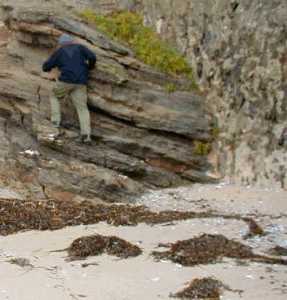 John goes rock climbing