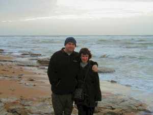 John and Fiona by the sea 