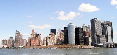 View of Manhattan, New York from the Staten Island ferry
