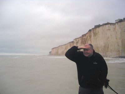 John looks out across the Channel at Criel sur Mer