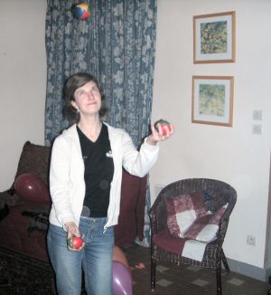 the secret to juggling is to always keep your eyes on the ball