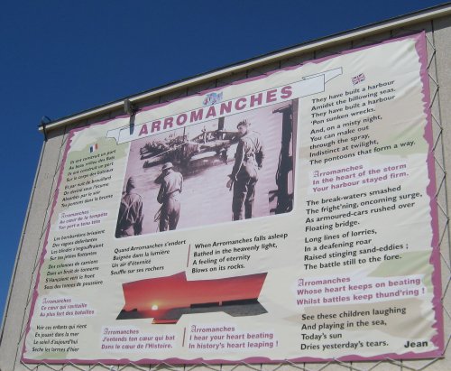 Arromanches was chosen as the site of the artificial Mulberry harbour