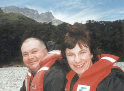 me and John in the jet boat