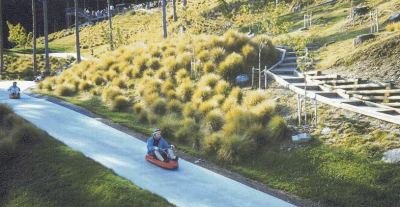 John luges down the mountain side at top speed!!
