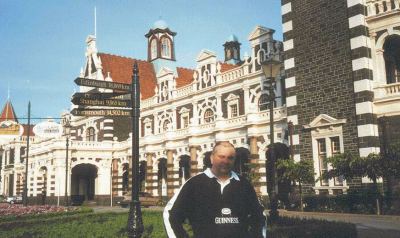 John at Dunedin railway station