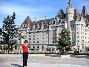 Fiona outside the photography museum Ottawa, Canada