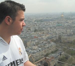 the golden dome of Invalides can be seen from the Eiffel Tower
