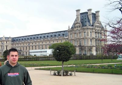 Howard in the Jardin de Tuileries near the Louvre.