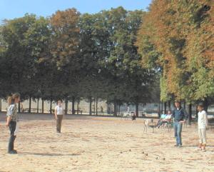 Sandrine, Dick, Yoyo and Isabelle suddenly find something interesting on the ground