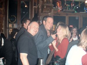 happy drinkers in Stolly's bar, Paris