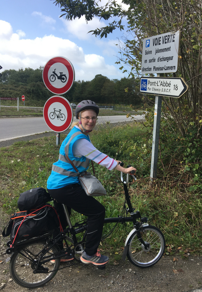 Fiona Brompton bike Quimper