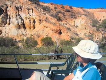 Jeannette on the river cruise, Renmark