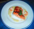 salmon and prawns