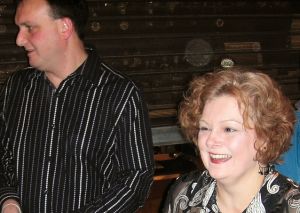 Robbie and Mike arrive at the party