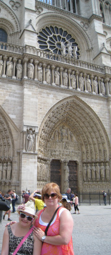 Robbie and Gabrielle at Notre Dame cathedral