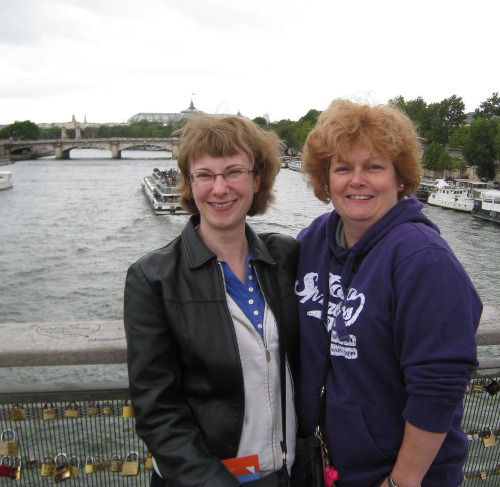 Fiona and Robbie on the Solferino bridge, Paris