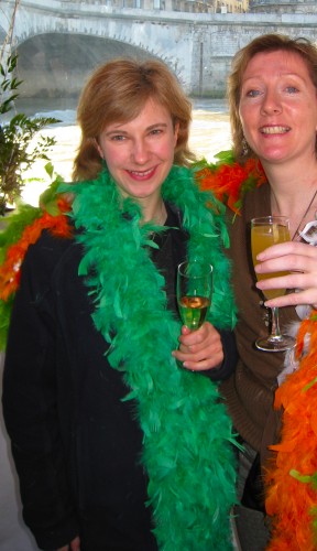 Fiona and Bridget on the boat trip