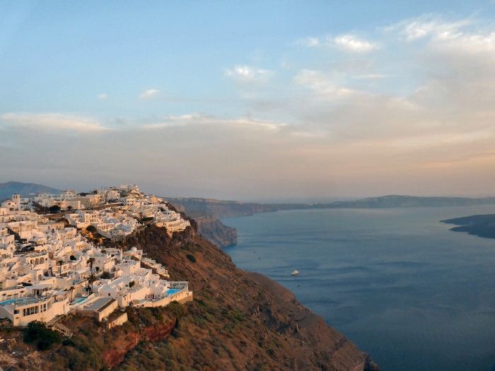 sunset in Firostefani, Santorini