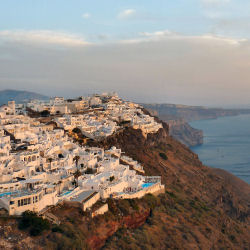 Sunset over Firostefani, Santorini, Greece