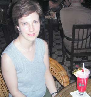 Fiona and the pink drink