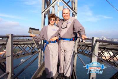 At the top of the Harbour Bridge, Sydney