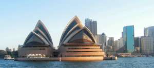 looking at the opera house, Sydney from the ferry