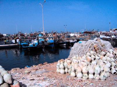 octopus pots in Tunisia