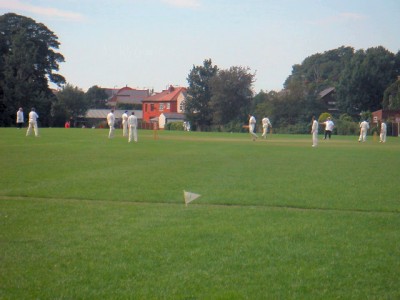 John and I watch Walton-le-Dale cricket club