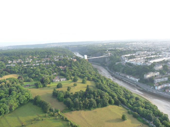 Bristol Clifton Suspension Bridge from the air