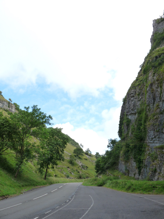 Cheddar Gorge driving through the Cheddar Gorge, Somerset