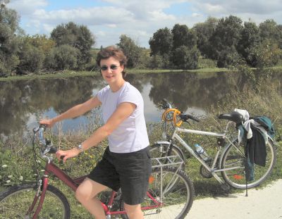 cycling alongside the Loire River