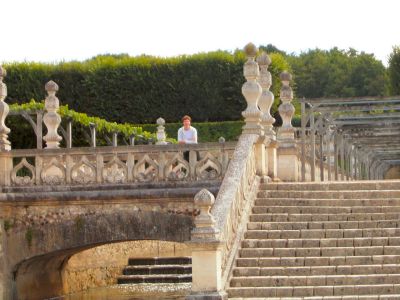 in the water gardens at Villandry in the Loire Valley