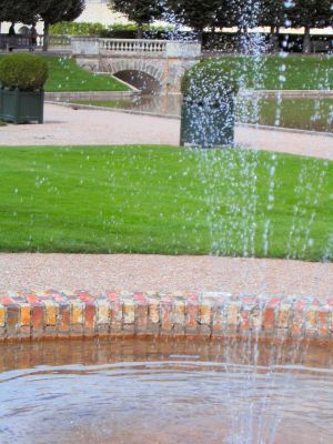 fountains at Villandry in the Loire Valley