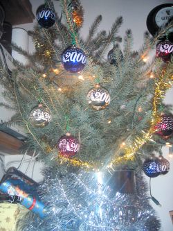 Christmas tree with presents underneath