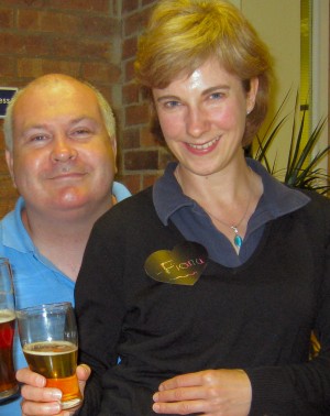 a pint of Tetley's and half a Foster's